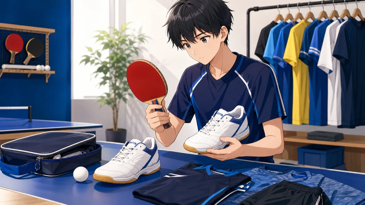 ラケット、ラバー、グリップ、完成時の重さを比較して選ぶ編集部作成のイラスト